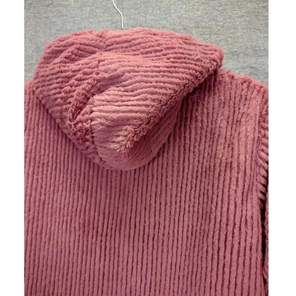 Elodie Girl Soft Faux Fur Coat Pink with Hood Size  Large - Picture 9 of 14